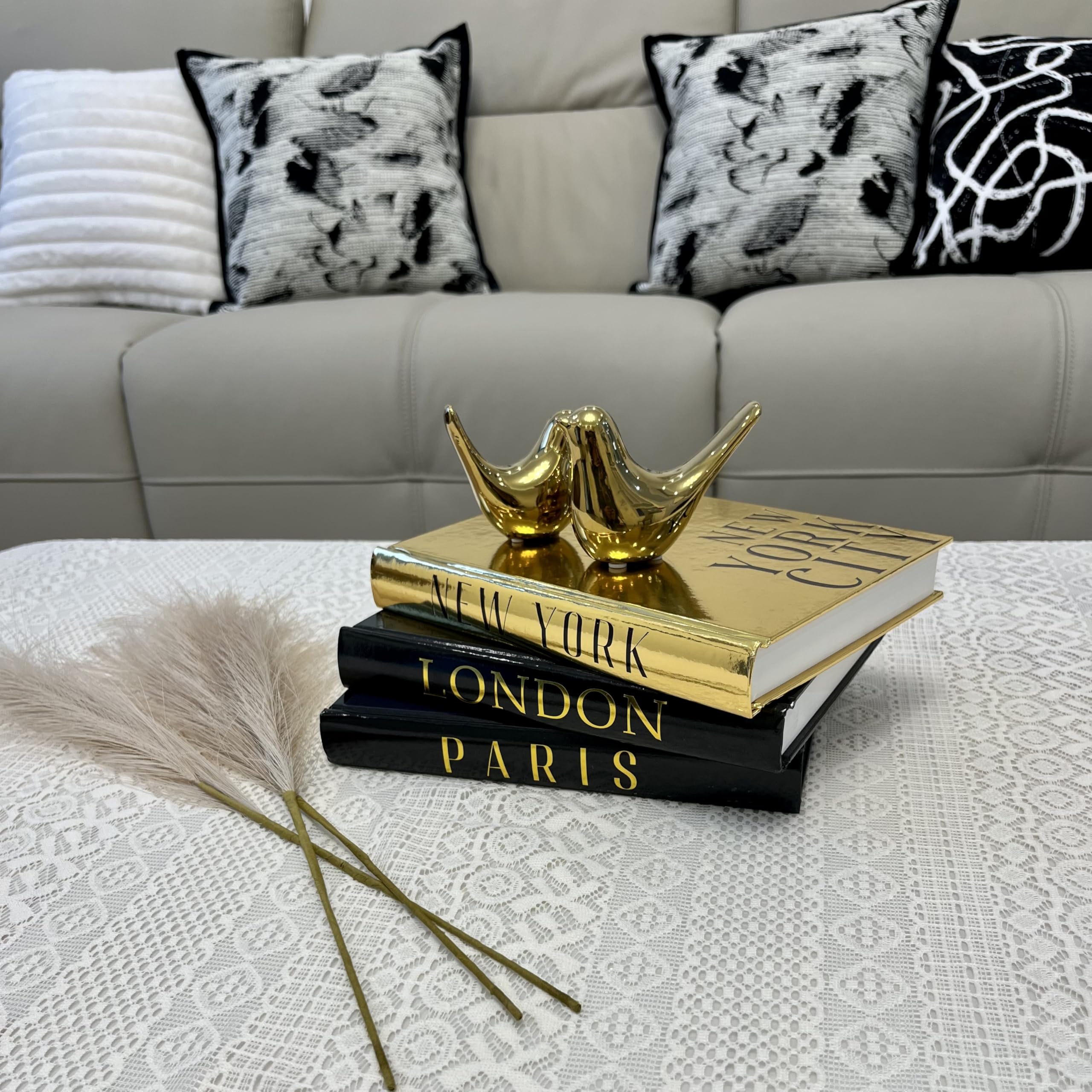 ADUN Stationery statuette oiseau grande en céramique brillante pour accent décoratif