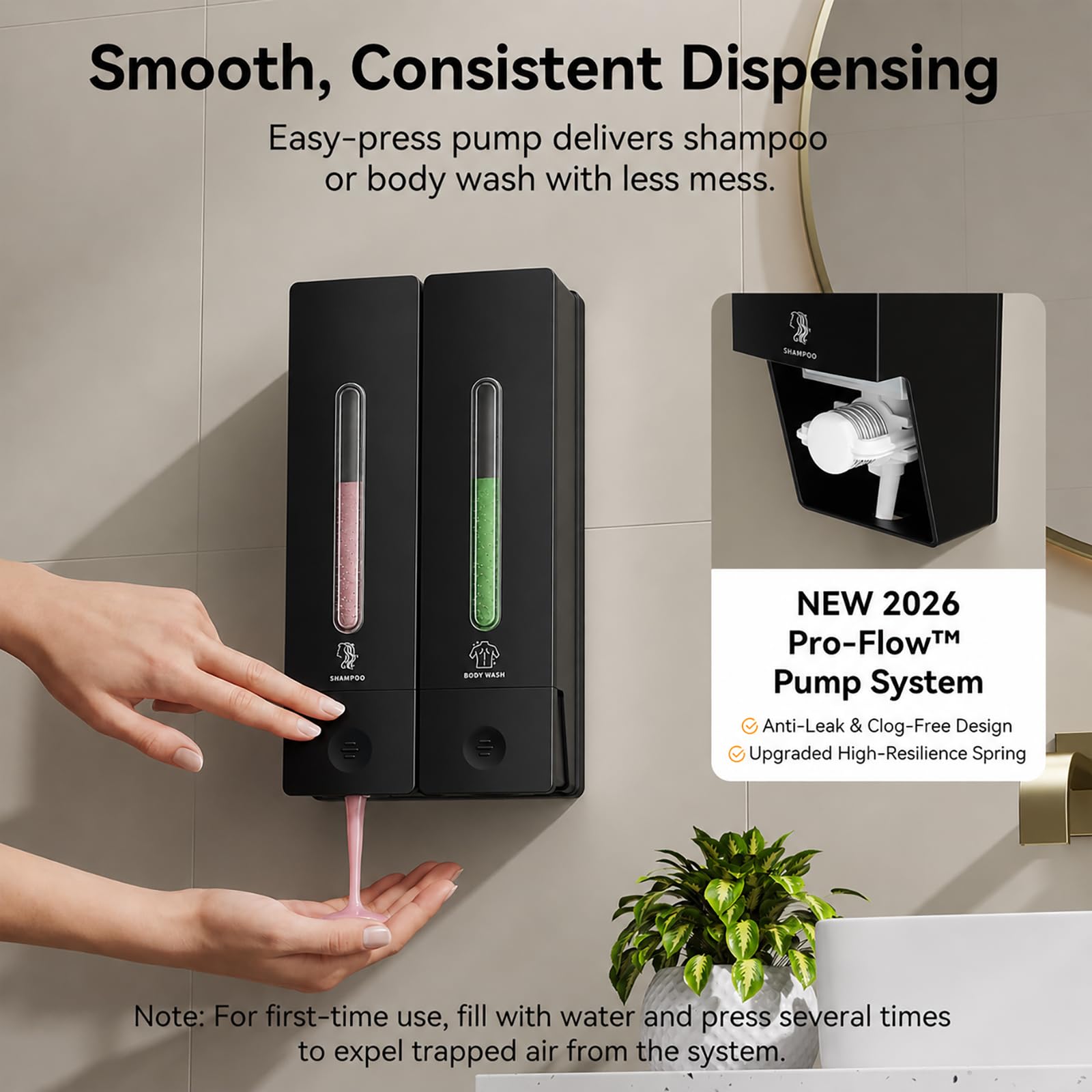 Aeakey comparaison avec une main montrant la capacité 400 ml par compartiment