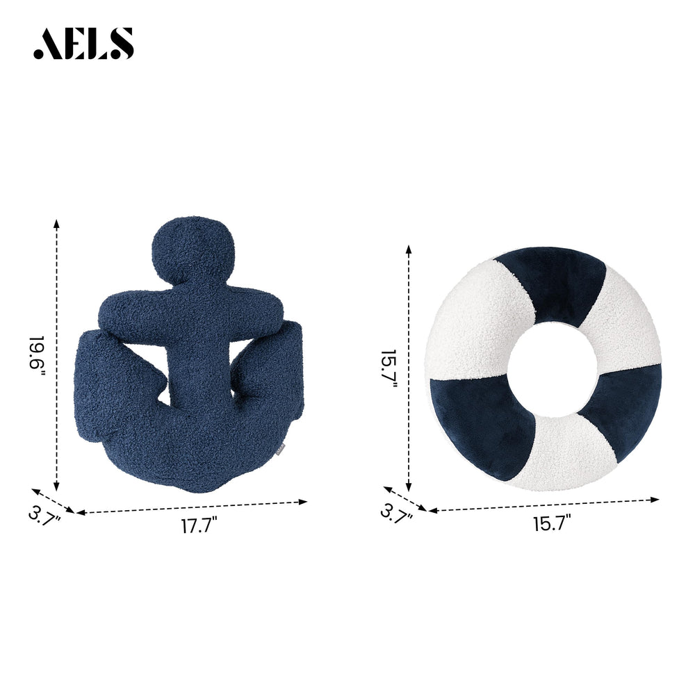 AELS coussin bouée vue frontale pour un accent marin décoratif