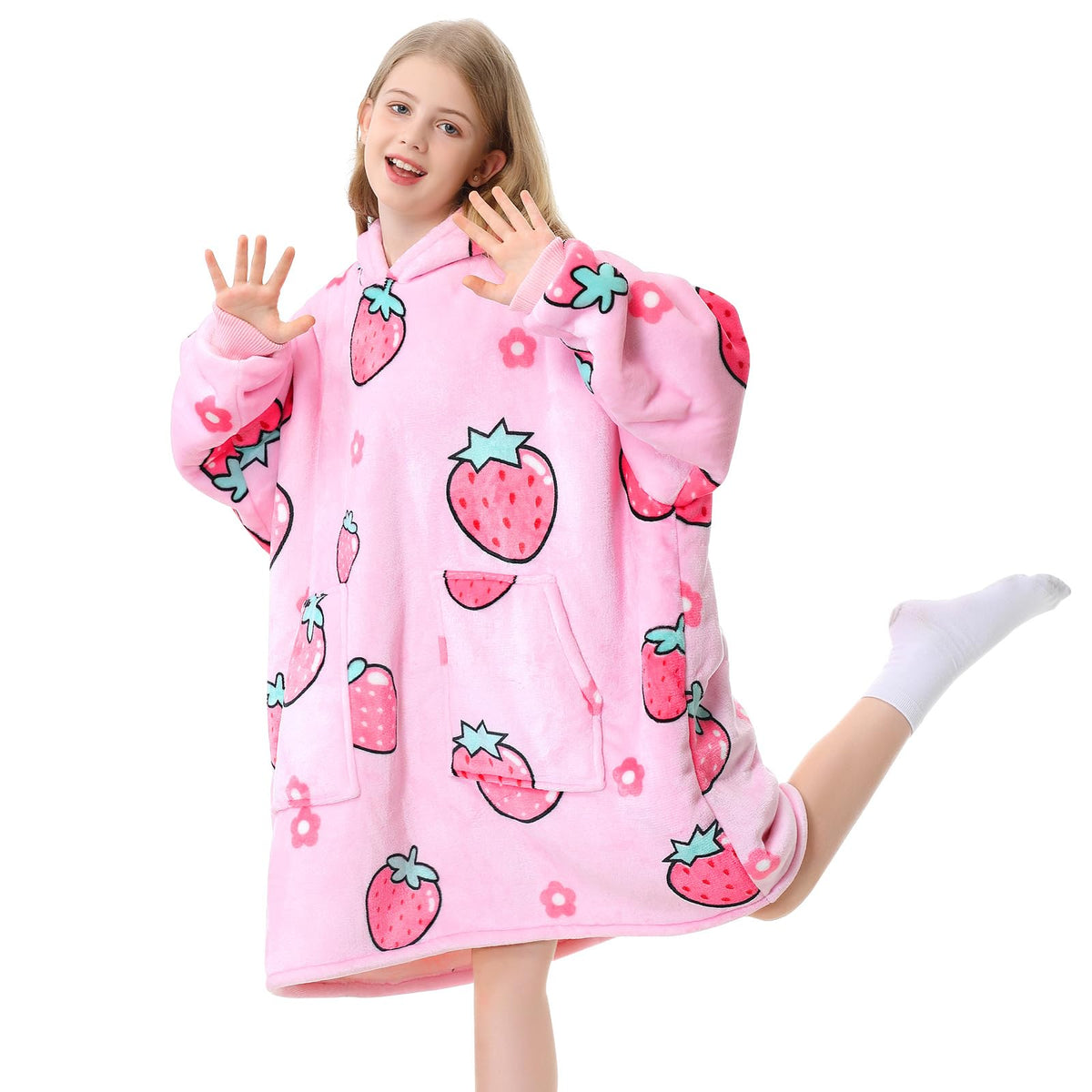 Aemicion devant rose fraise montrant coupe oversize et confort