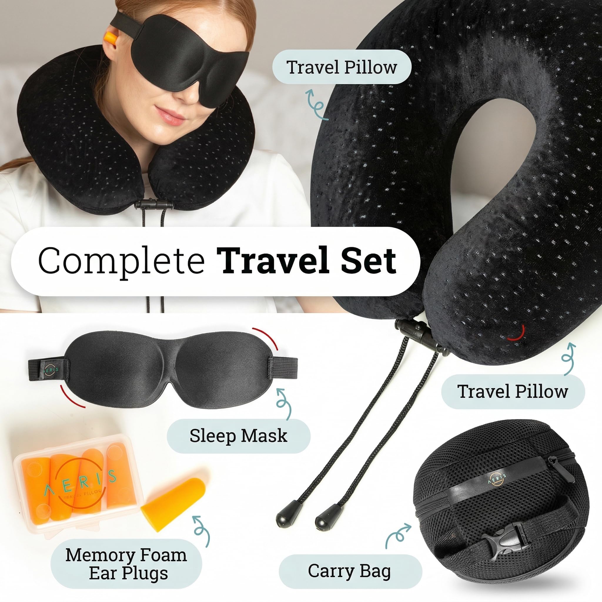 Aeris masque et bouchons inclus pour sommeil isolé