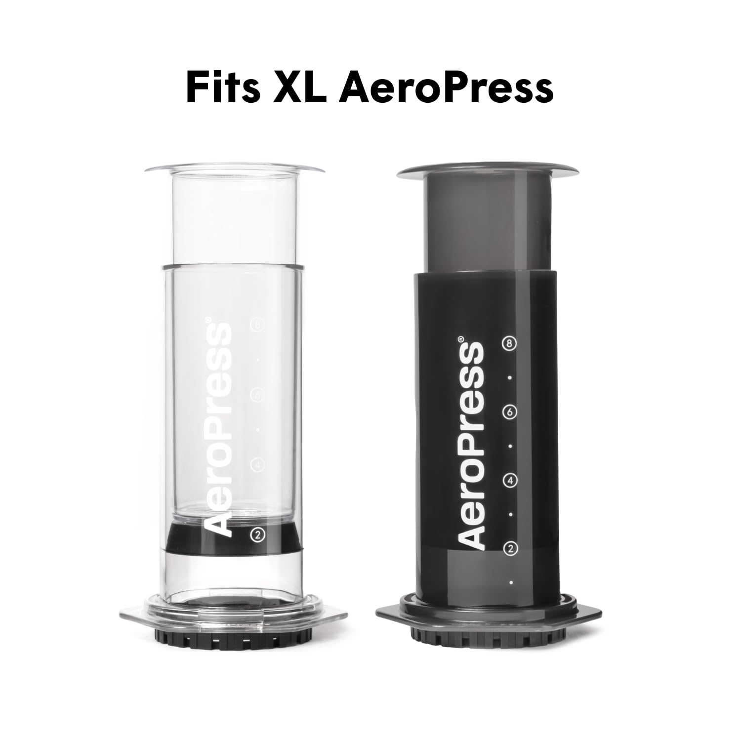 AeroPress cap à l'échelle montrant matériaux sans BPA et robustesse