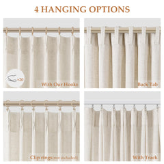 Aersas gros plan tissu lin-poly montrant texture naturelle résistante