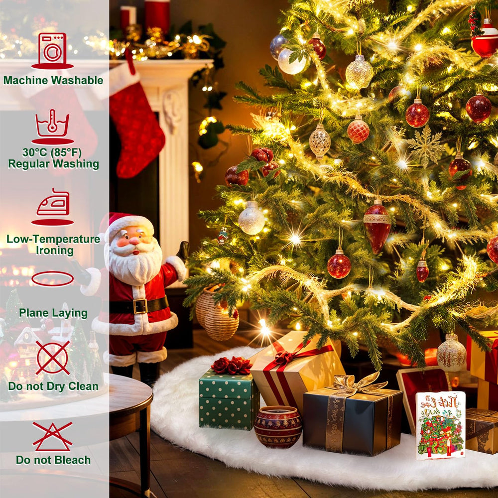 AerWo jupe sous sapin avec cadeaux, zone généreuse pour présenter présents