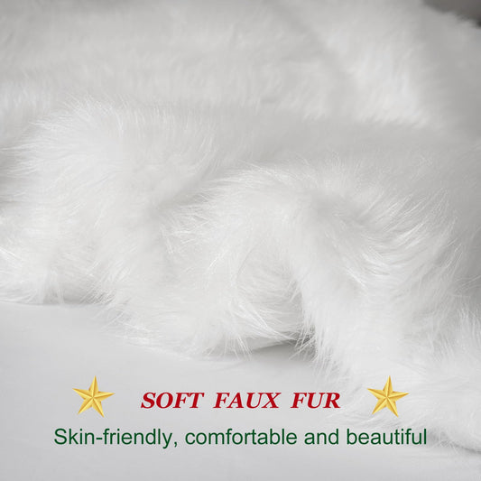 AerWo gros plan de la fausse fourrure blanche, texture douce apportant confort visuel