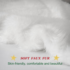AerWo gros plan de la fausse fourrure blanche, texture douce apportant confort visuel