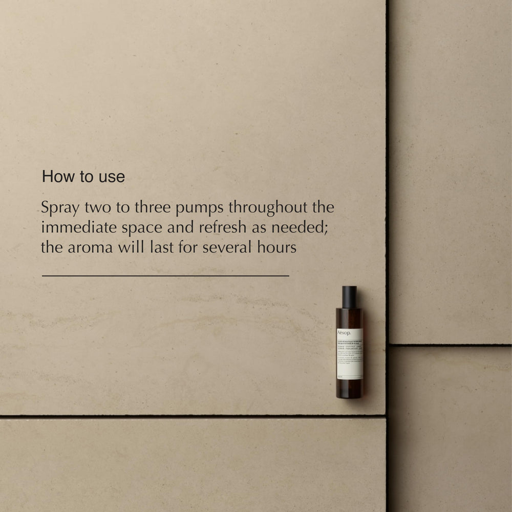 Aesop Olous détail de la buse offrant une pulvérisation régulière et précise