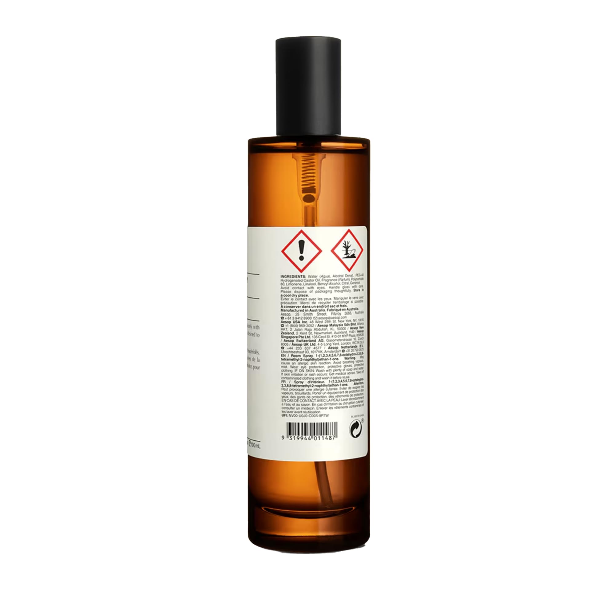 Aesop Olous comparaison taille 100 ml dans la main pour repère