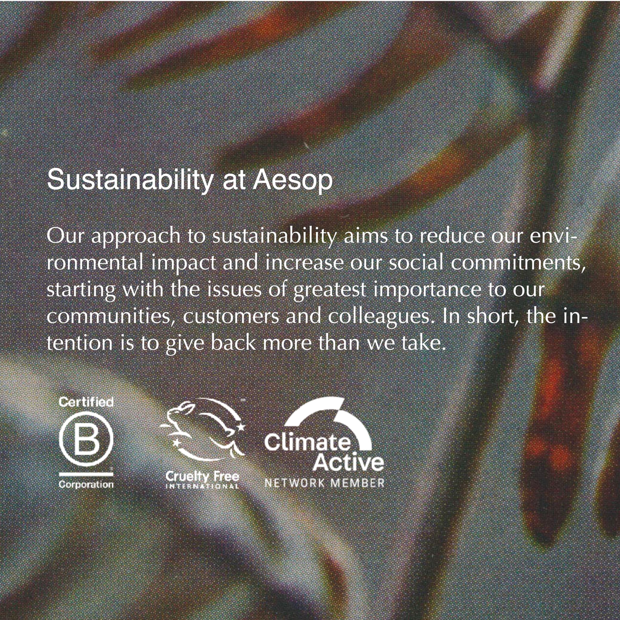 Aesop Olous emballage en plastique recyclé soulignant engagement durable