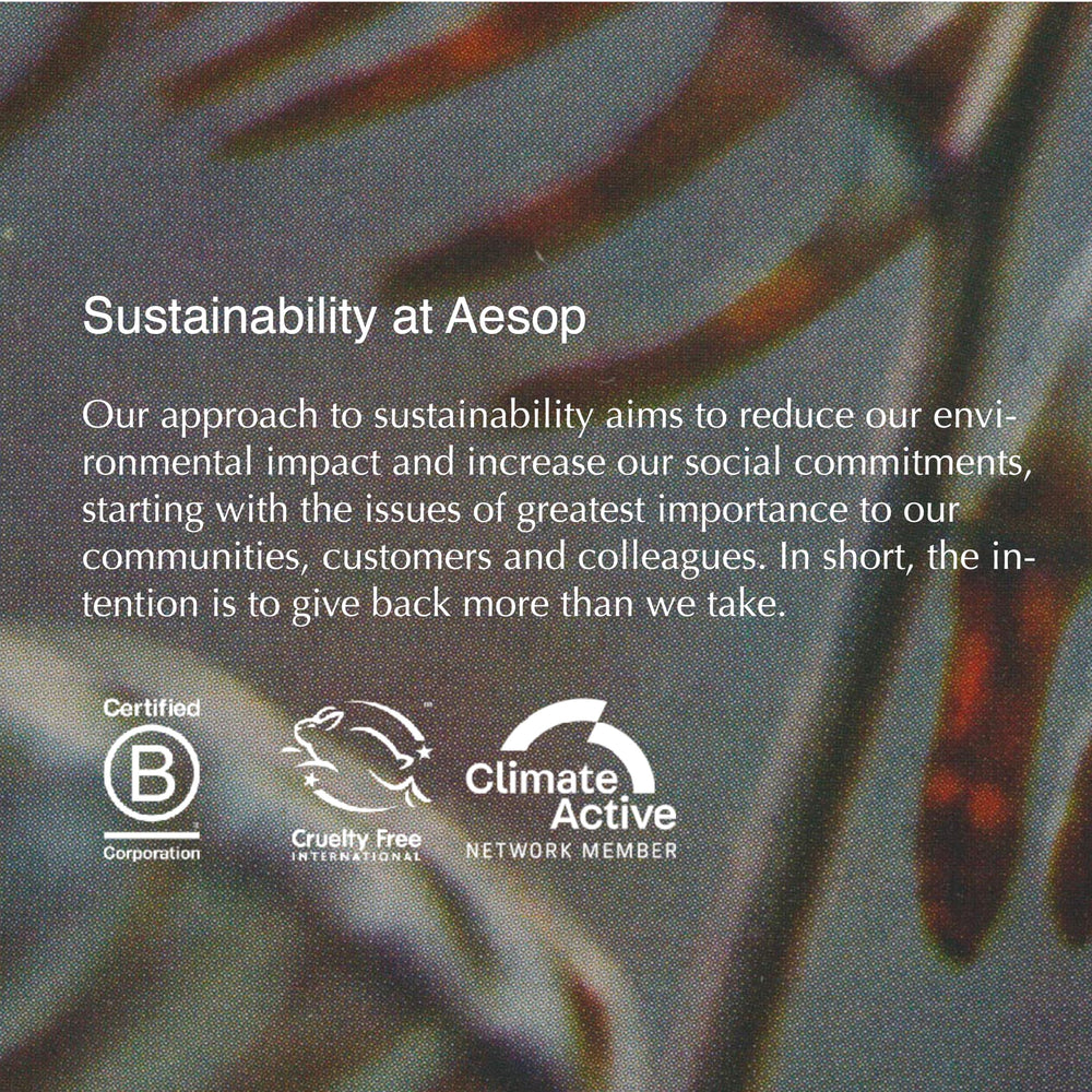 Aesop Olous emballage en plastique recyclé soulignant engagement durable