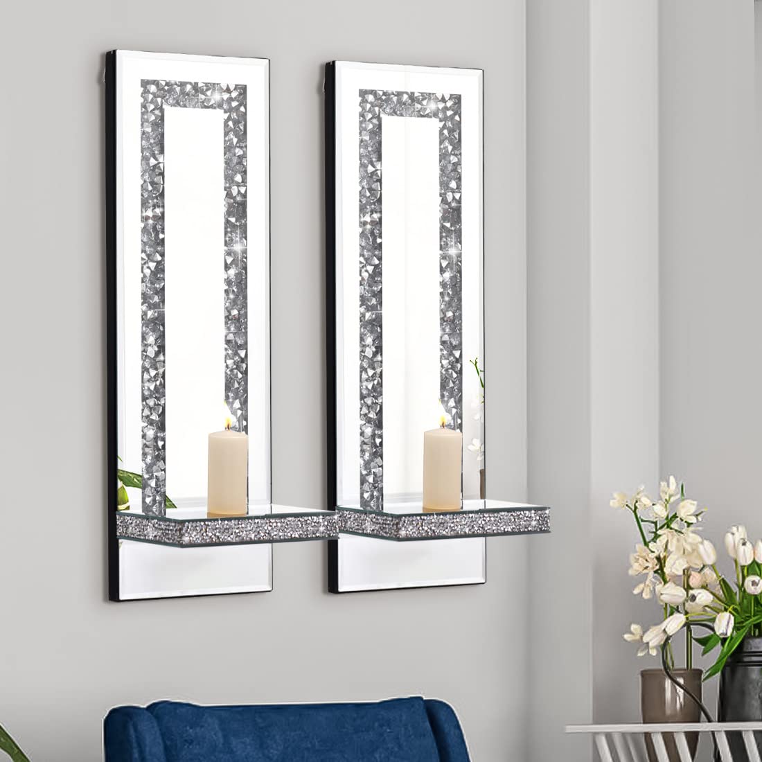 Aeveco gros plan sur miroir biseauté offrant reflets nets