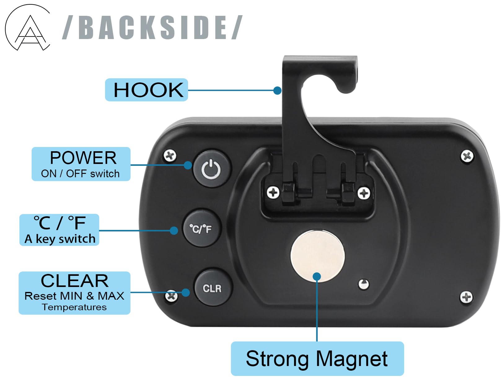 AEVETE dos magnétique et support montrant fixation stable pour frigo
