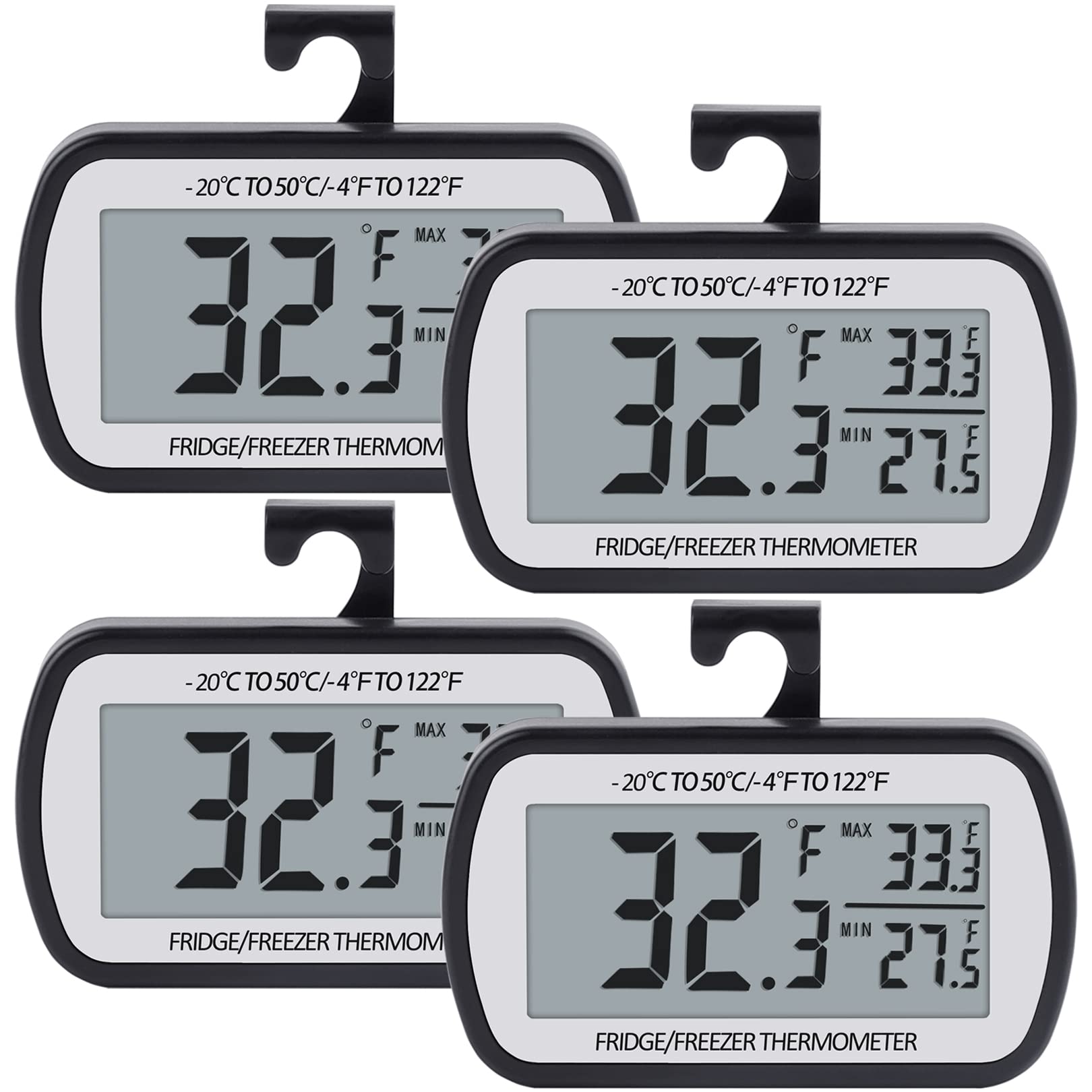 AEVETE thermomètre pack devant montrant les quatre unités pour contrôle multiple