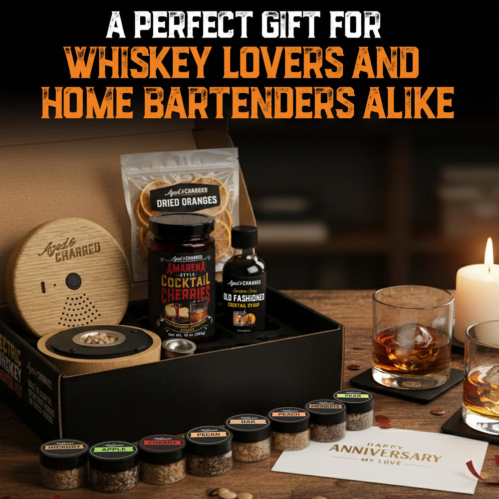 Aged & Charred assortiment de huit copeaux bois, personnalisation d'arômes