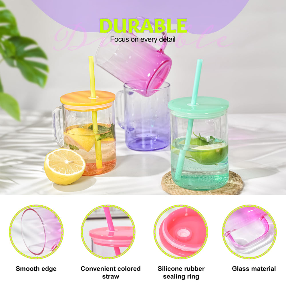AGH pailles acier et couvercles colorés inclus pour service pratique