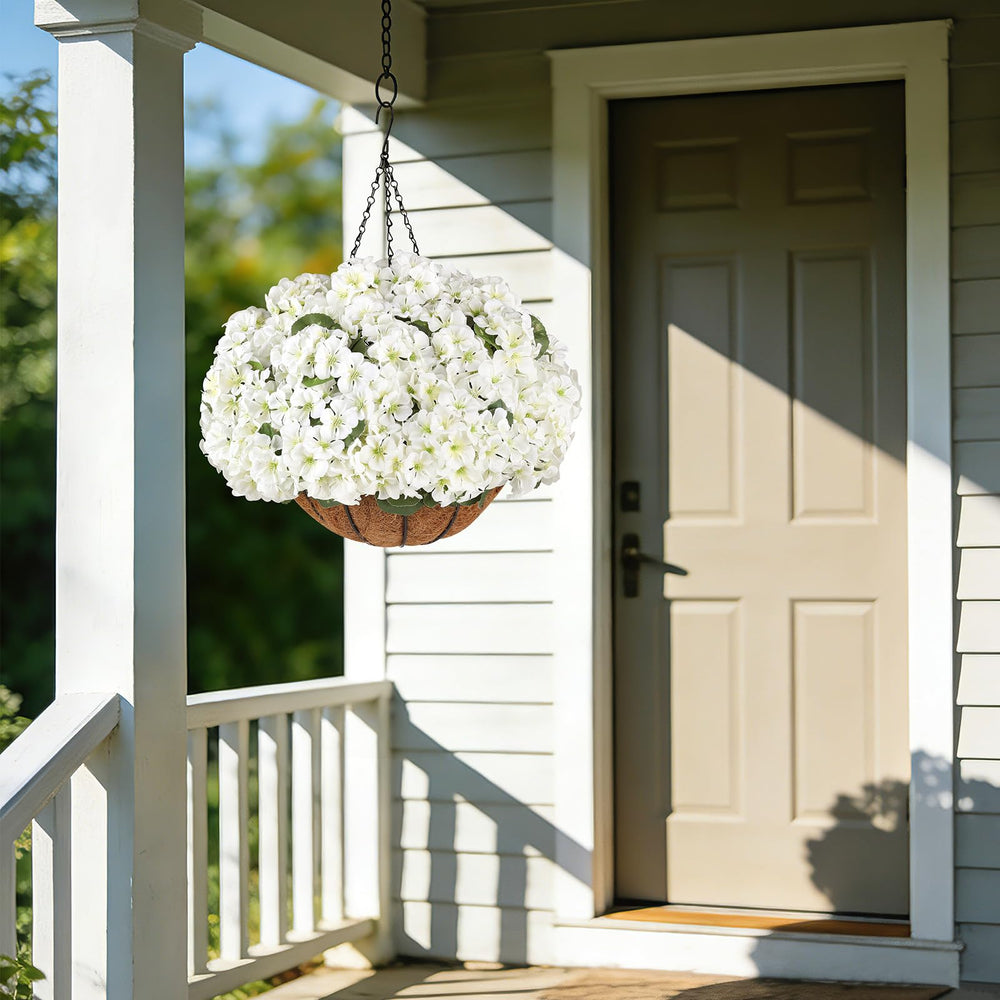 AGIRL panier suspendu décoré, idéal pour balcons et porches sans entretien