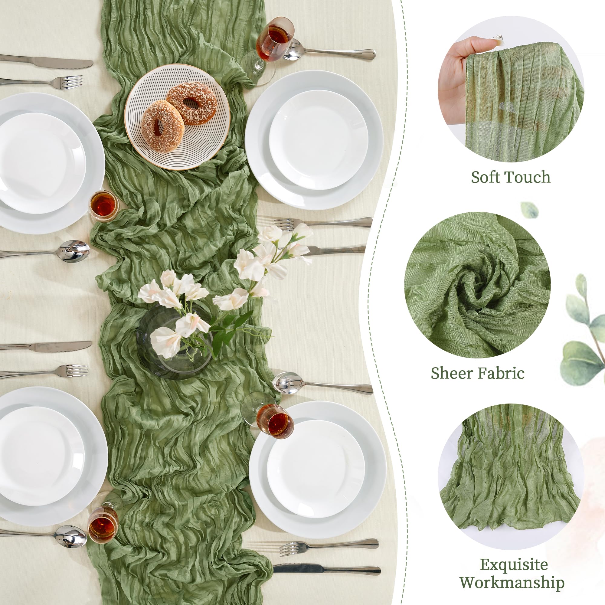 AGIRL chemin de table en situation mariage, crée ambiance romantique