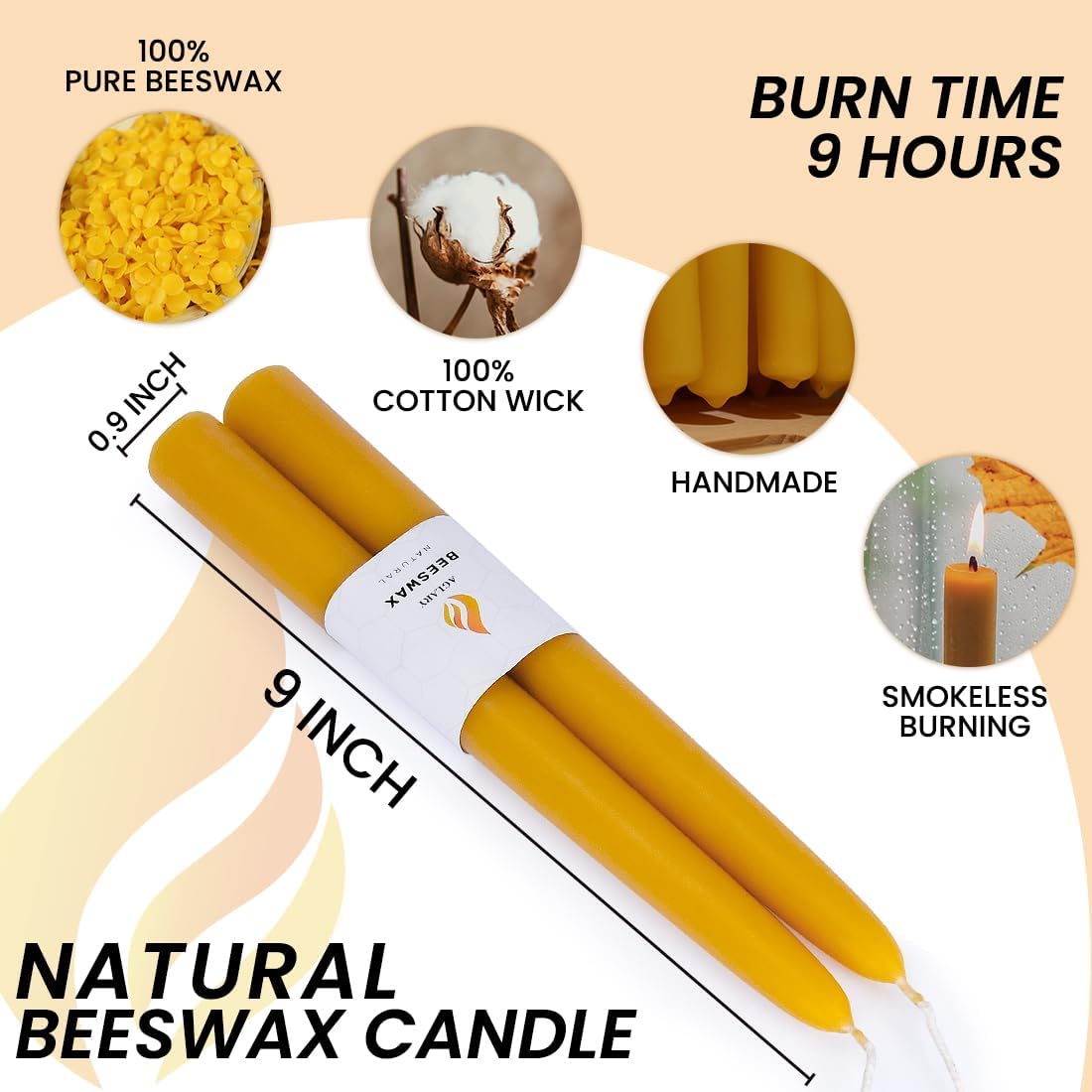 AGLARY gros plan sur la texture de cire d'abeille pure, aspect naturel et filtré