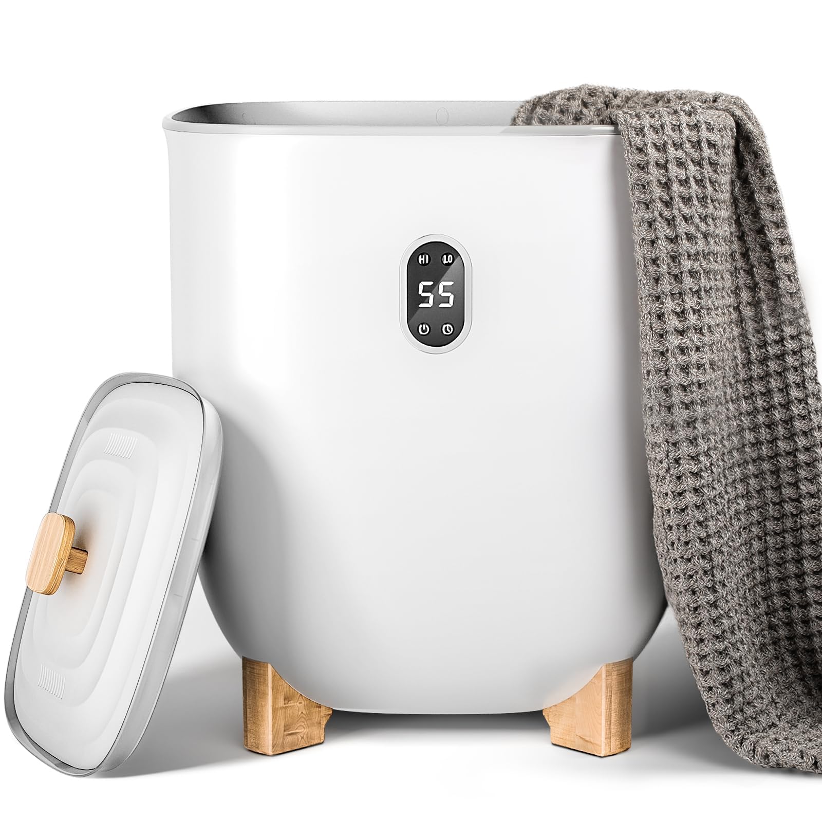 AGLUCKY chauffe-serviettes face avant blanc, design épuré pour confort immédiat