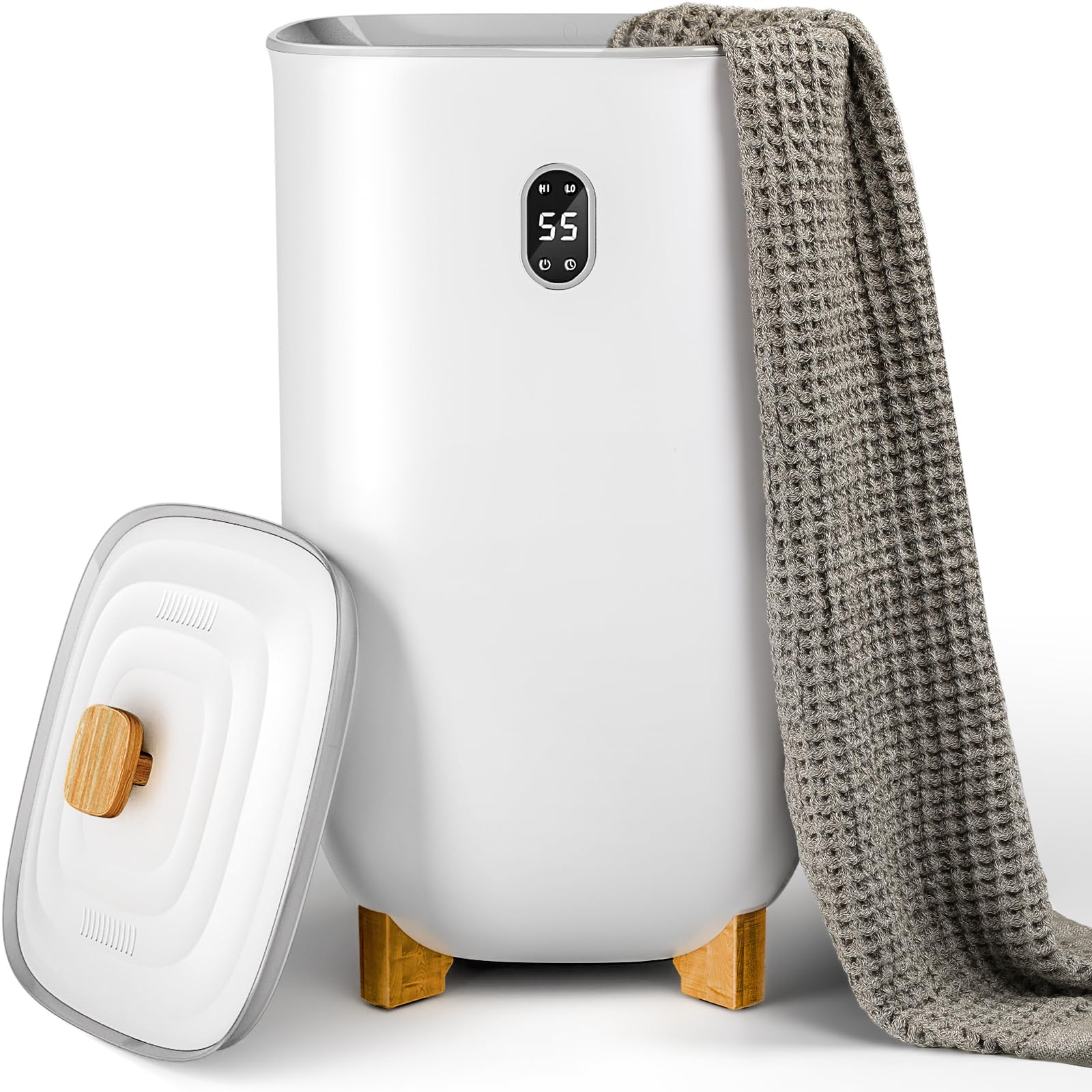 AGLUCKY vue avant de l’appareil blanc, design minimal et gain de confort
