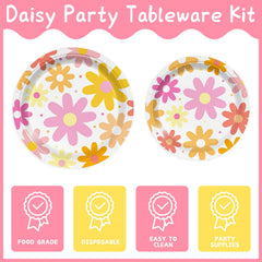 AGoooodySet gobelets papier et couverts roses en usage, facilite le service rapide