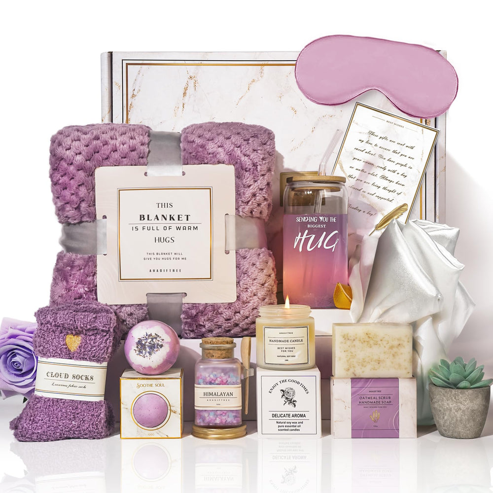 AHAGIFTREE coffret ouvert montrant tous les éléments pour confort immédiat