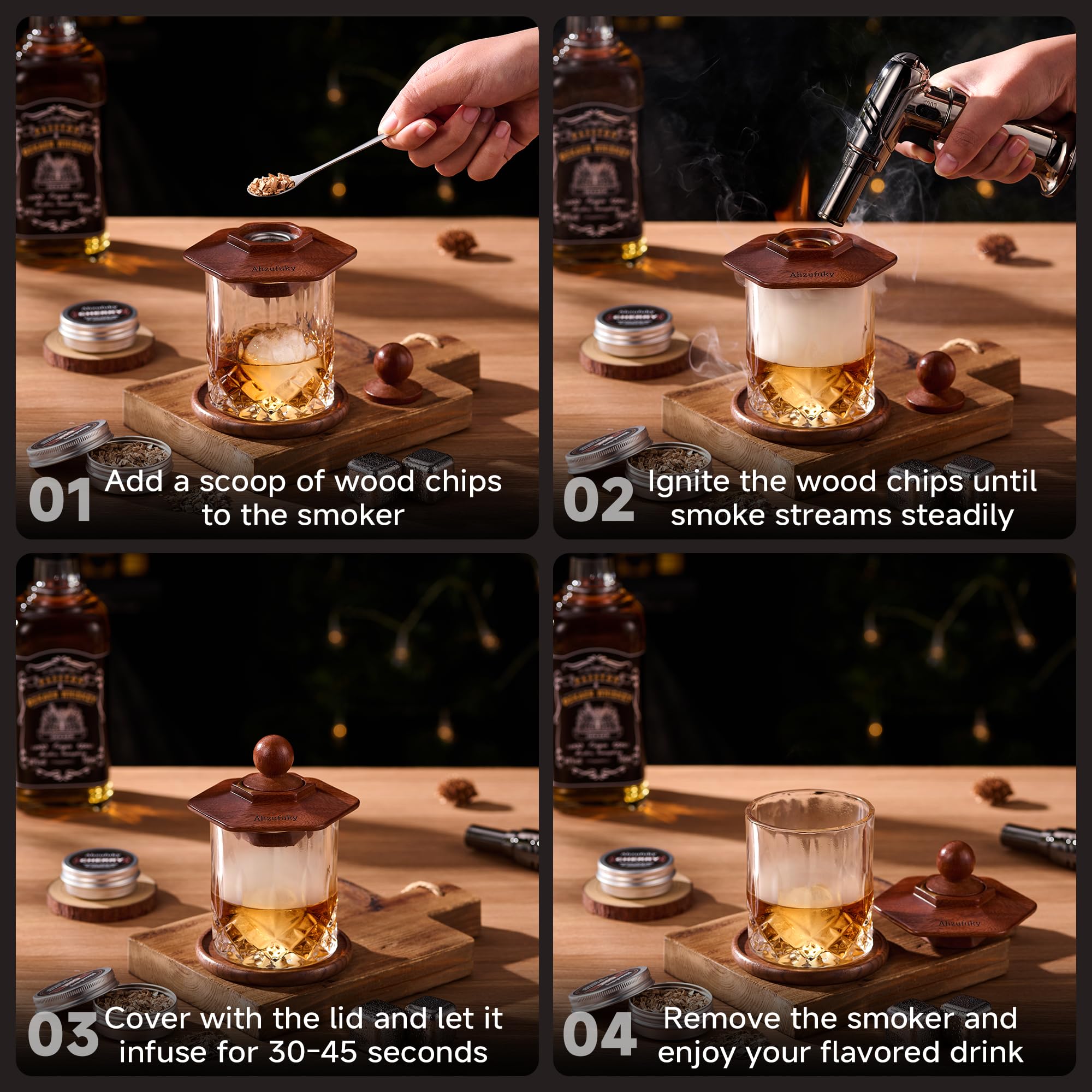 Ahzufuky assortiment de copeaux de bois six saveurs pour varier