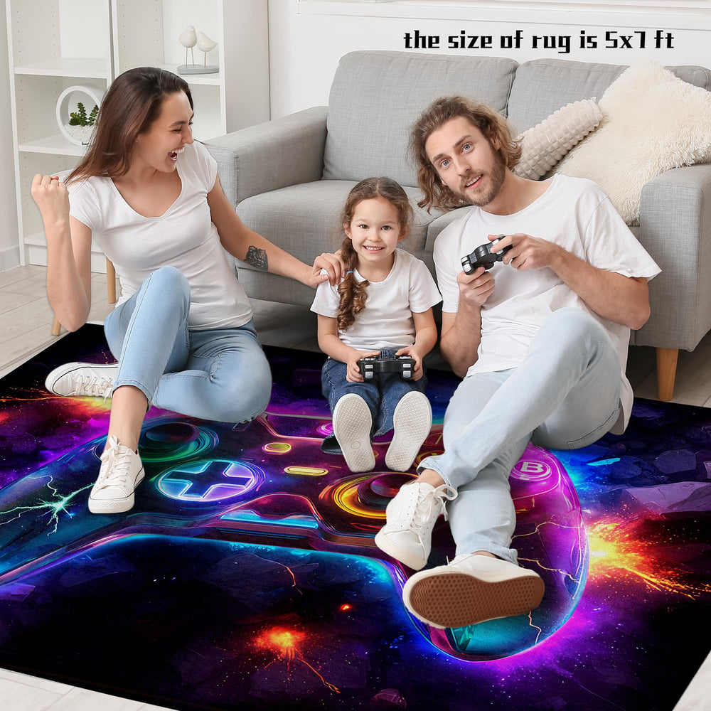 AICLIV tapis sous chaise de jeu illustrant compatibilité et maintien en place