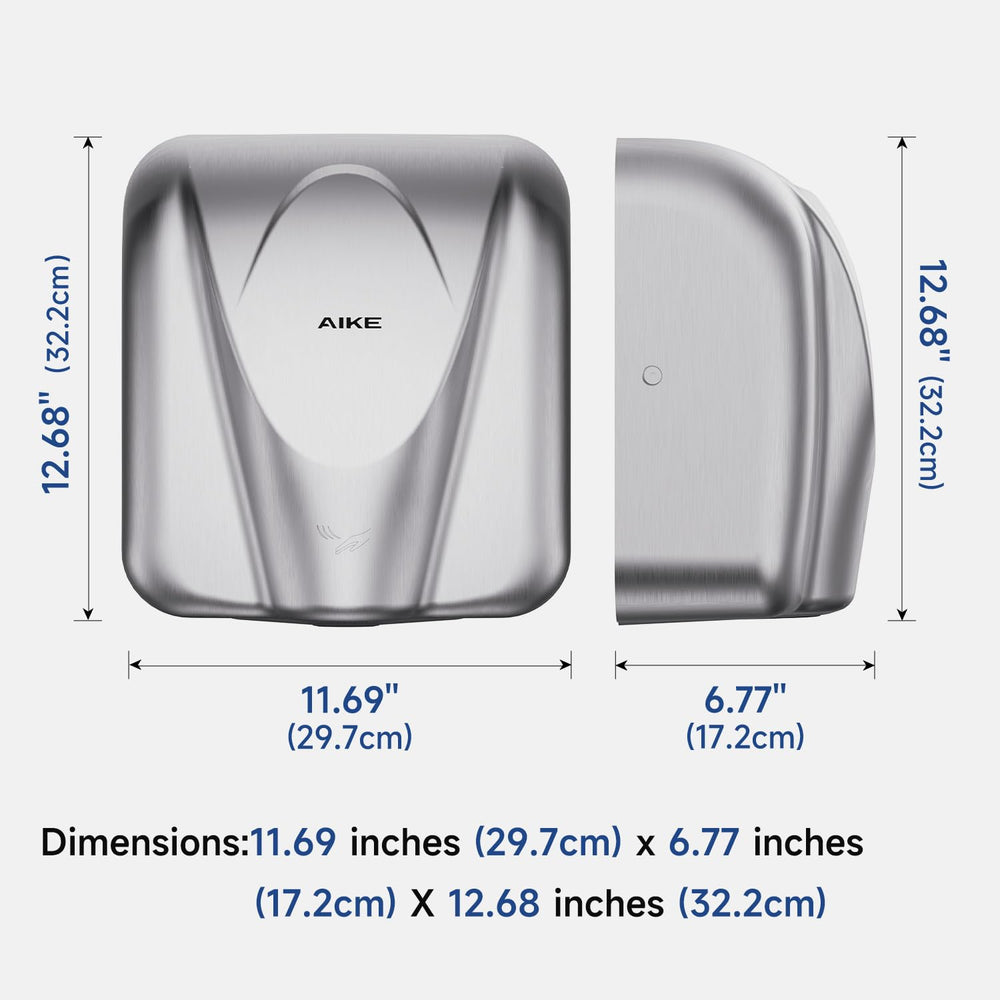 AIKE AK2812 grille et ventilation montrant puissance et débit