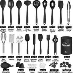 AIKKIL gros plan du manche inox enveloppé silicone, solidité accrue