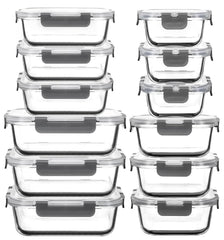 AILTEC face avant de l'ensemble de 12 boîtes en verre pour rangement optimisé