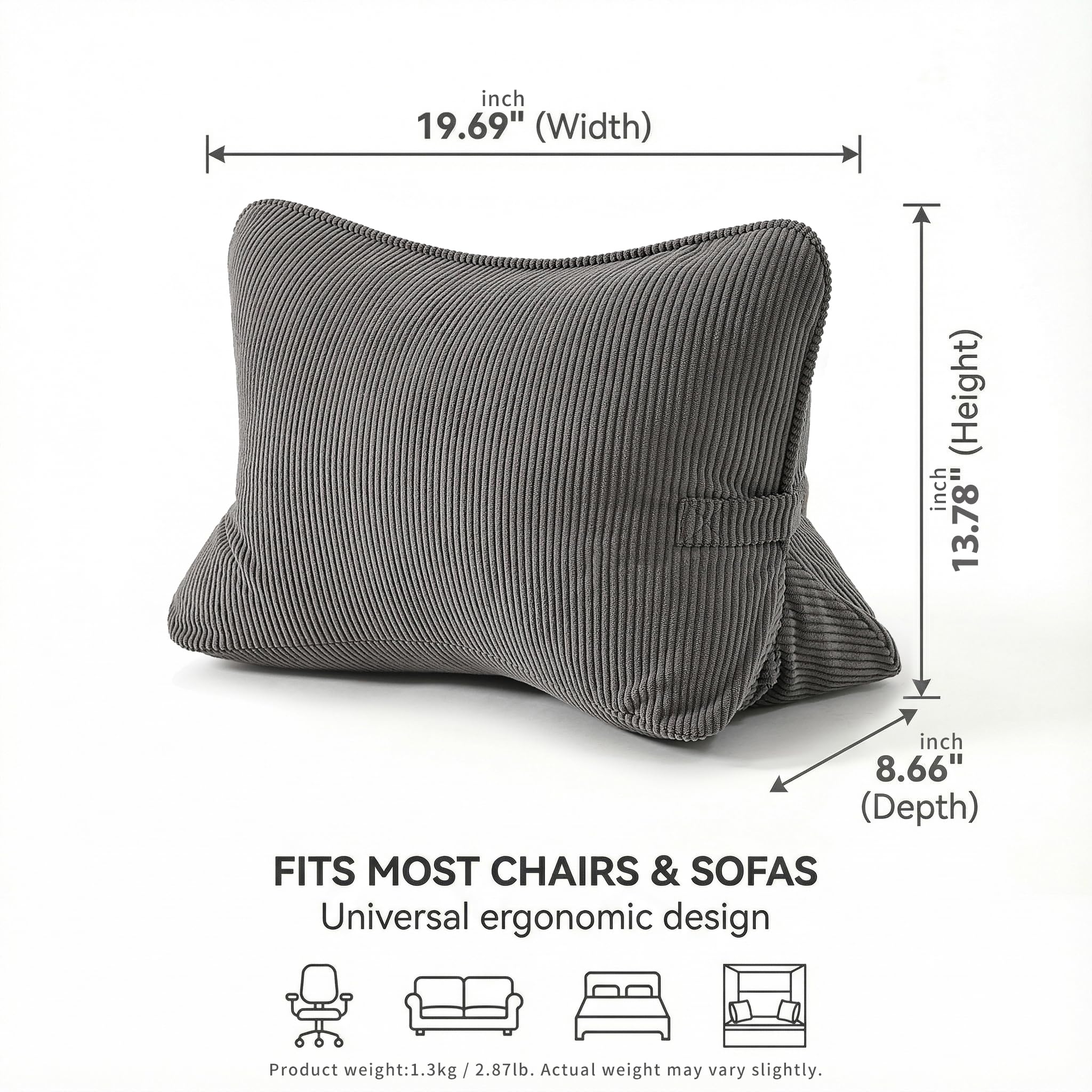 Ailuteie coussin utilisé dans un fauteuil pour lecture, posture améliorée