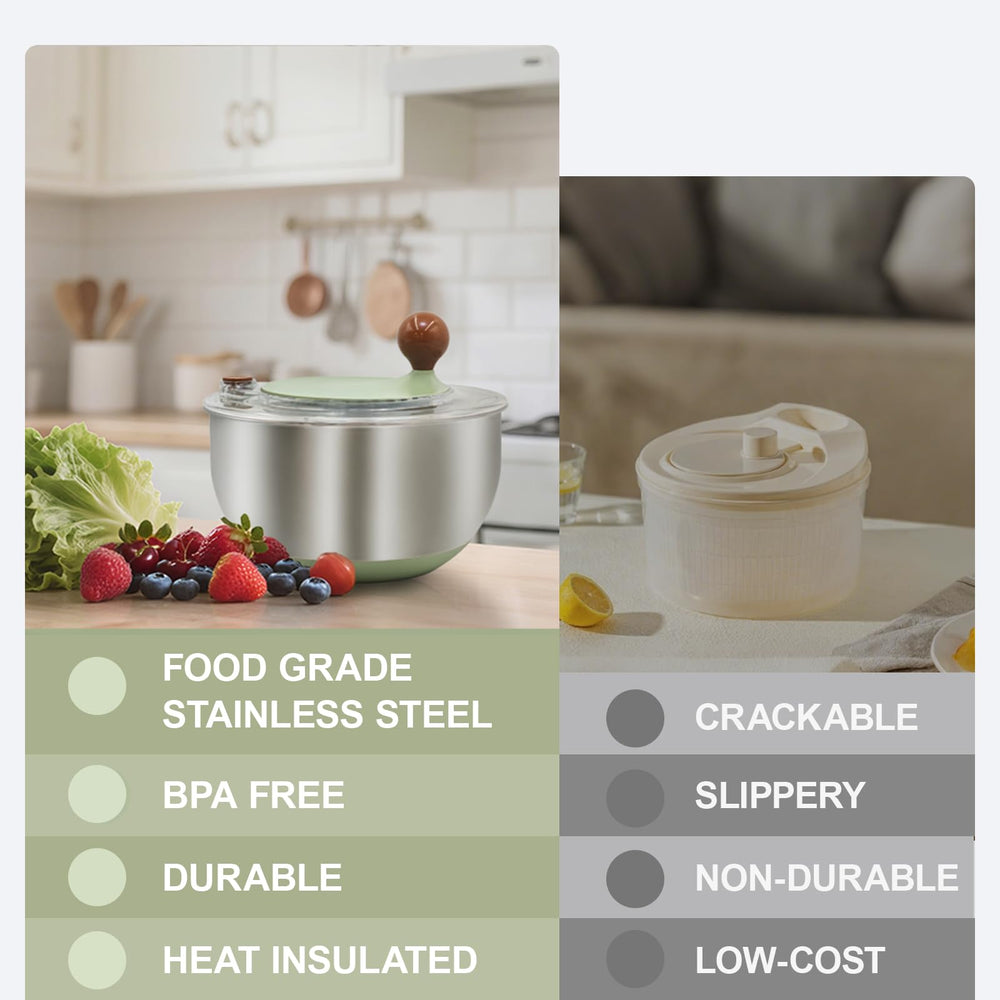 Ainmvnos gros plan sur le panier inox montrant la texture résistante