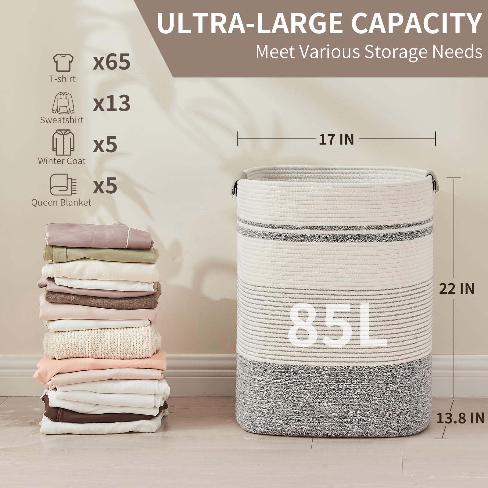 AINUOQI détail du tissage en coton montrant solidité et texture