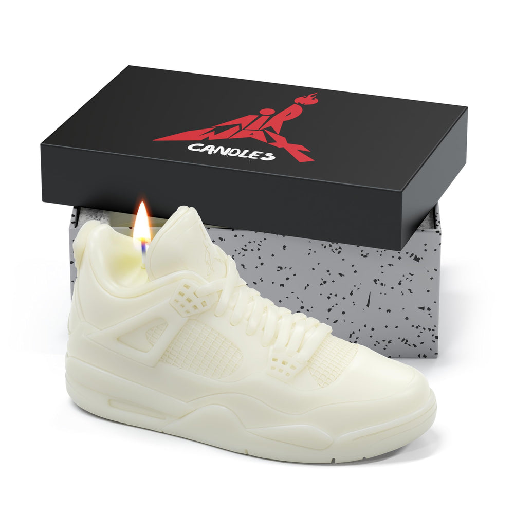 AIR WAX bougie sneaker face dans son coffret, cadeau esthétique prêt à offrir