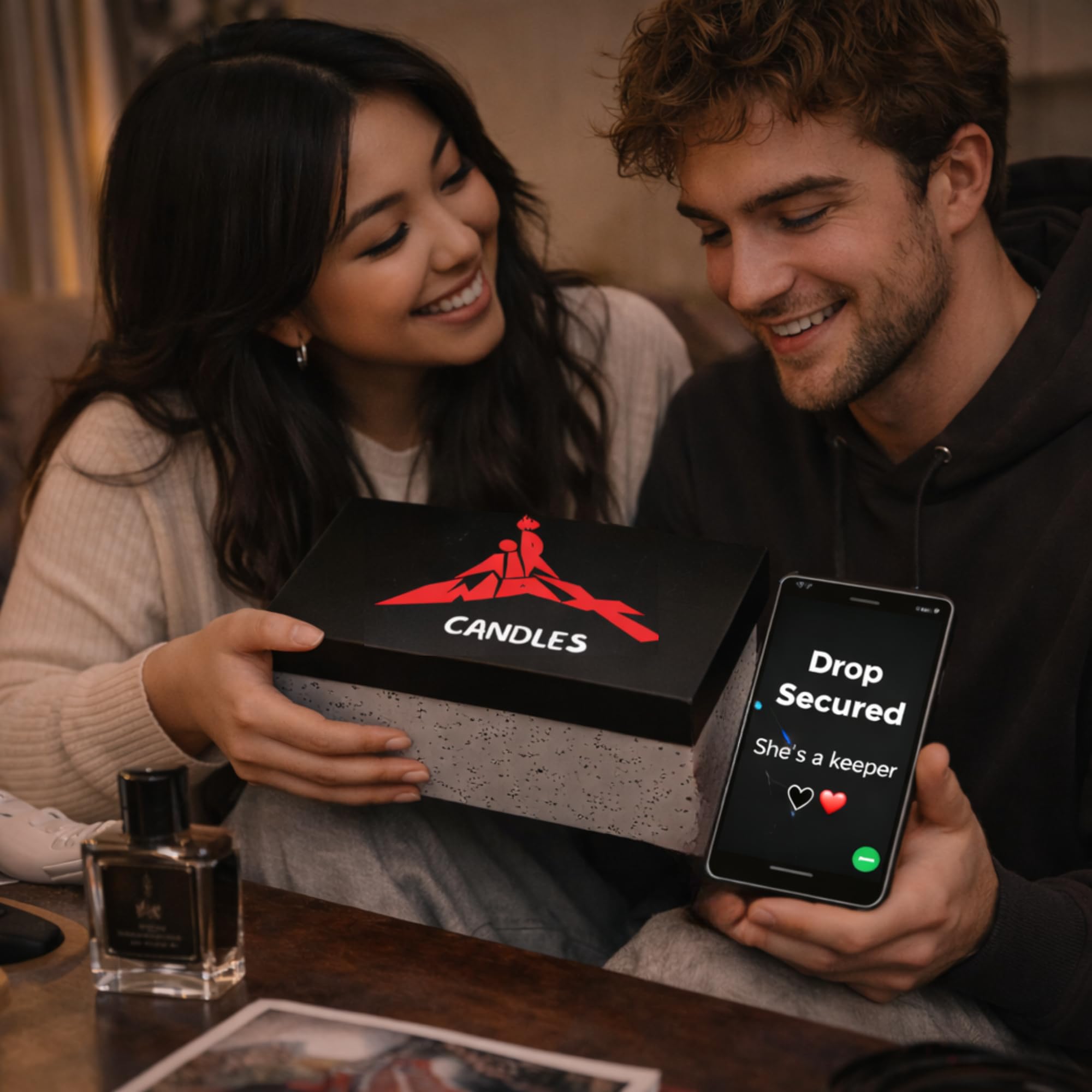 AIR WAX bougie sneaker posée dans une chambre, apporte style et caractère