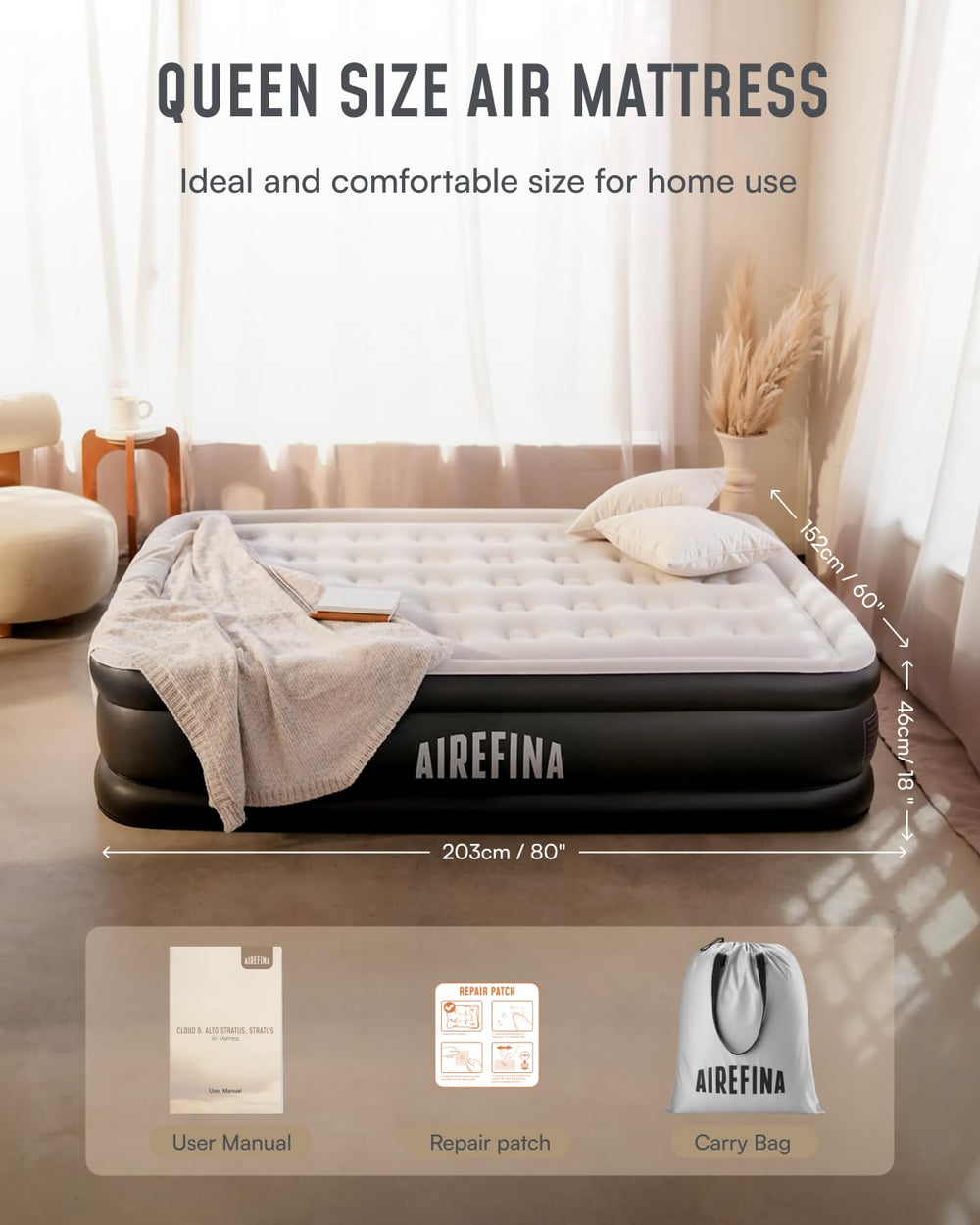 Airefina sac de transport compact pour rangement et portabilité
