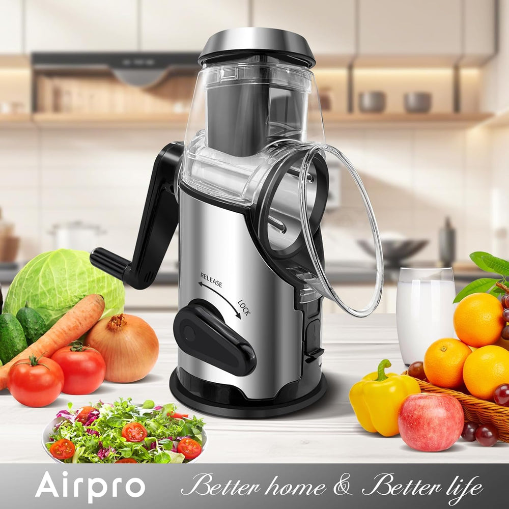 Airpro comparaison d'échelle avec mains, compact et pratique