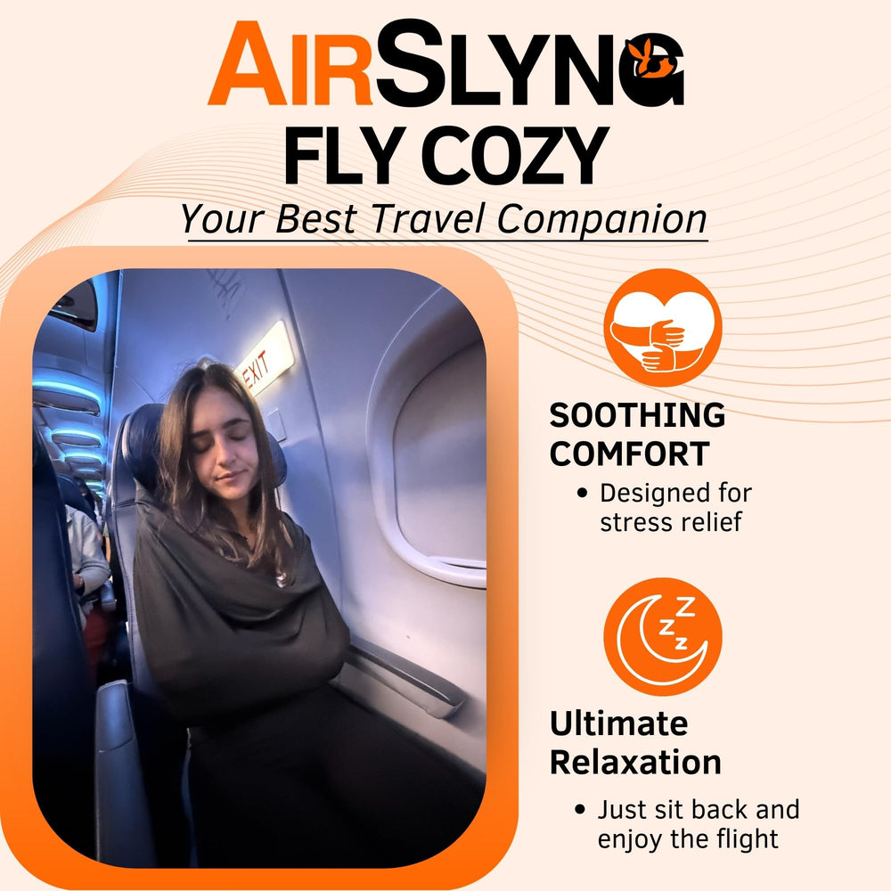 Comparaison de taille AirSlyng à côté d'une personne pour visualiser ajustement