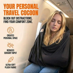 AirSlyng installé sur siège d'avion assurant soutien corporel confortable