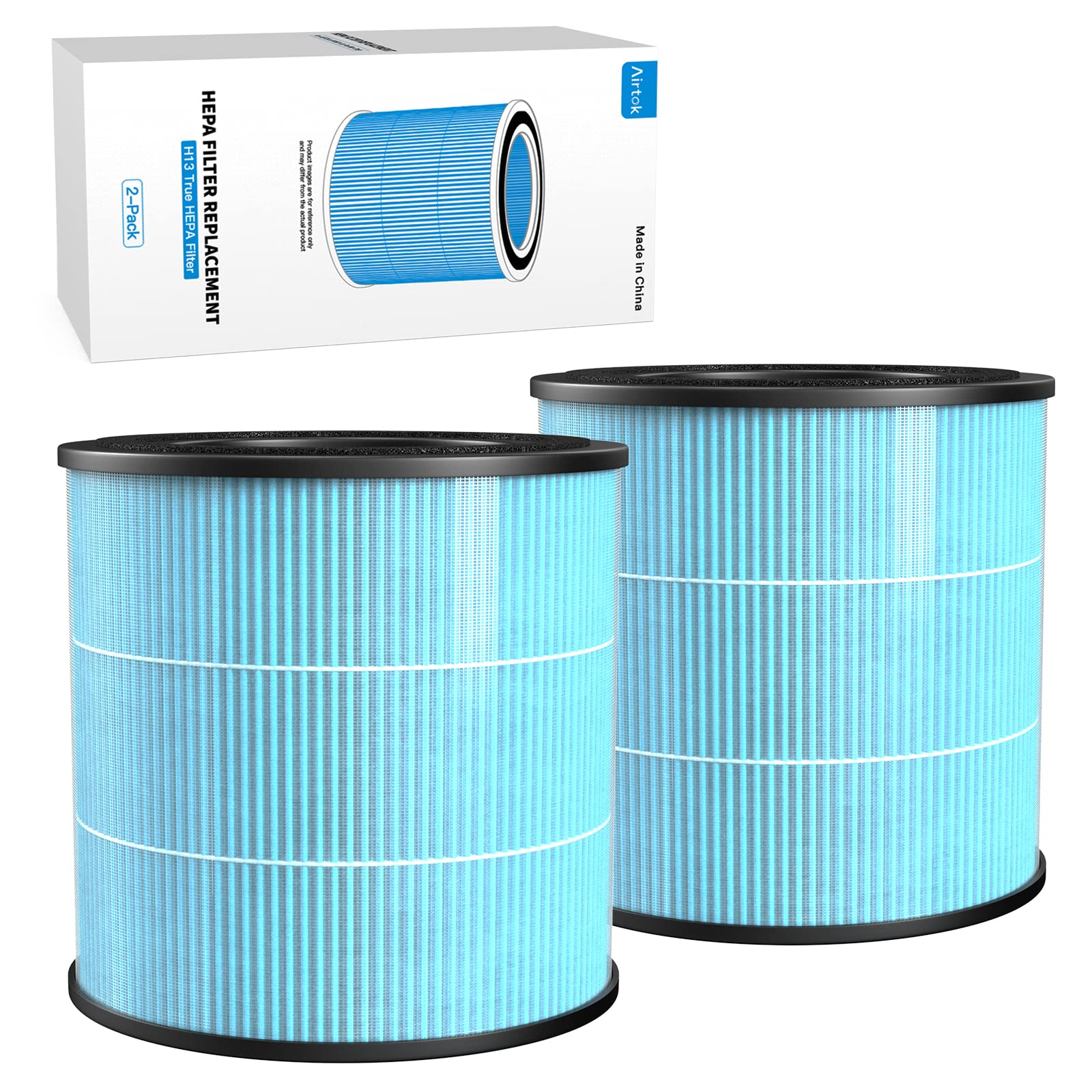 AIRTOK emballage avant montrant pack de 2 et compatibilité AP0601, garantie d'ajustement