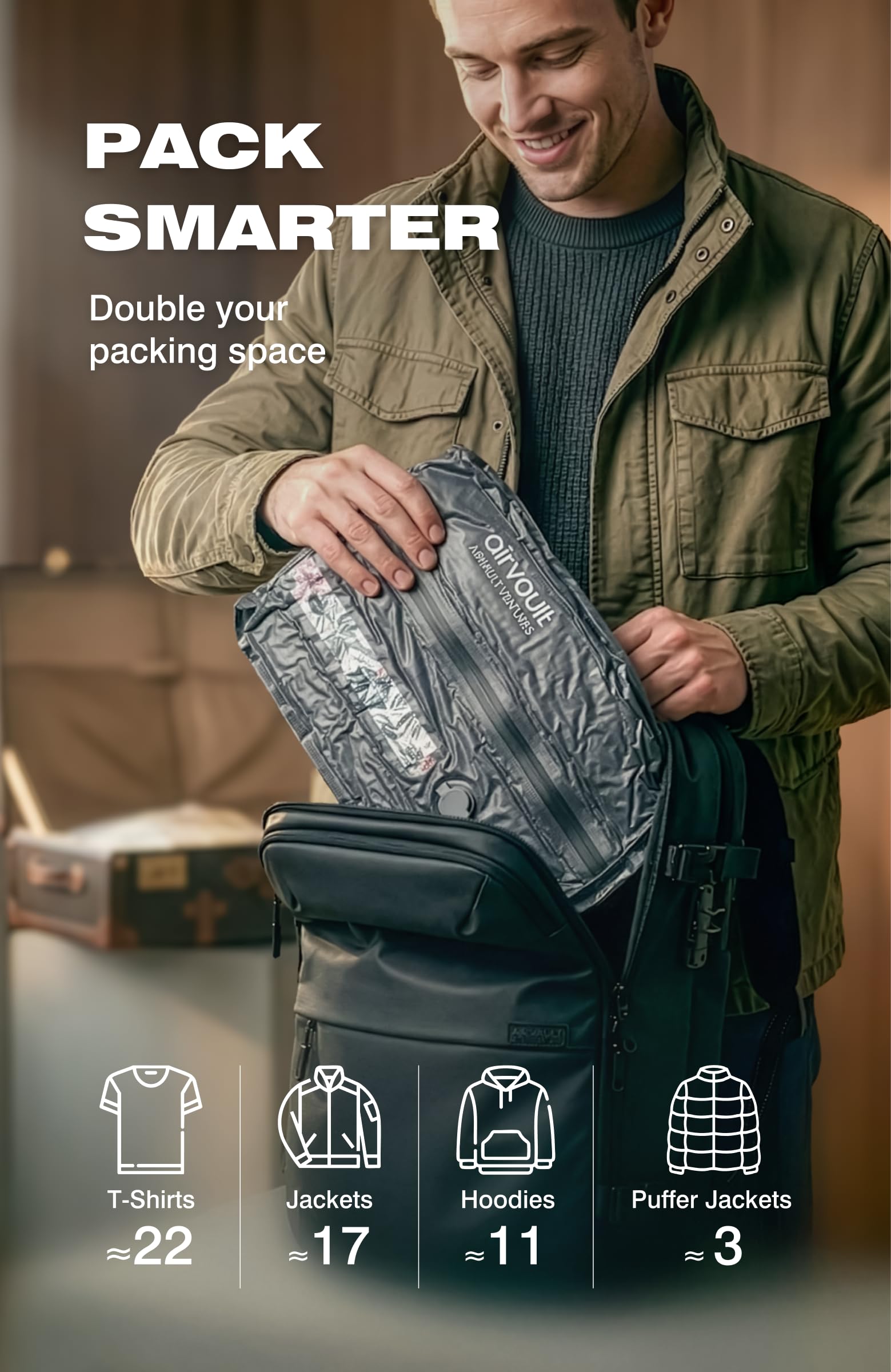 AirVault VENTURES texture des matériaux recyclés durable et résistante