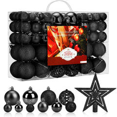 Aitsite ensemble de boules noires sur fond uni montrant cohérence décorative