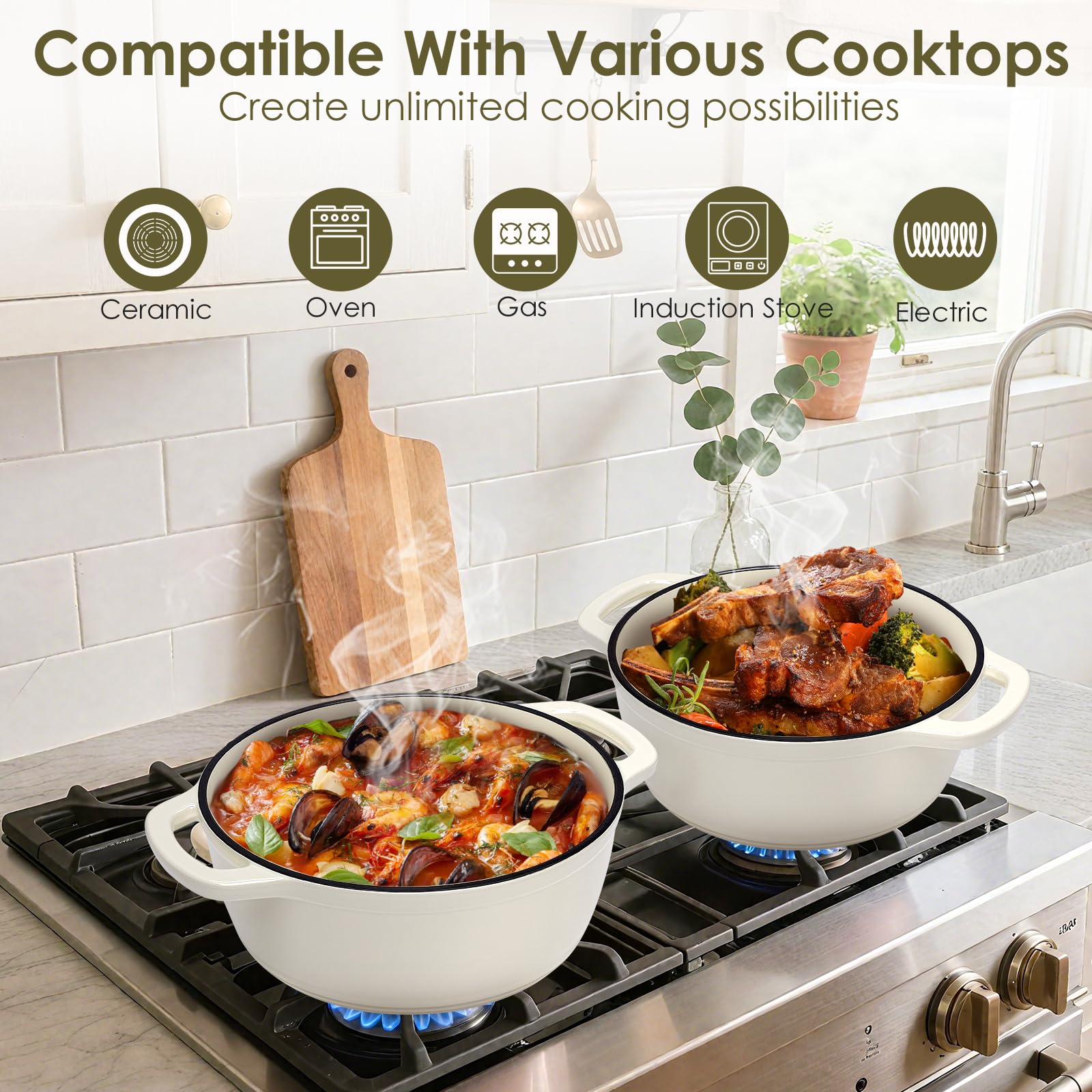AIVIKI comparaison taille montrant capacité 5QT adaptée famille