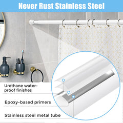 AIZESI tringle utilisée pour rideau de douche, installation stable et protègent murs