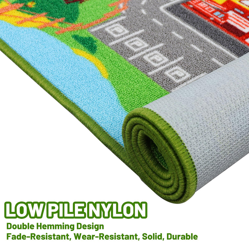 AKASISRUG tapis utilisé avec petites voitures pour jeu créatif