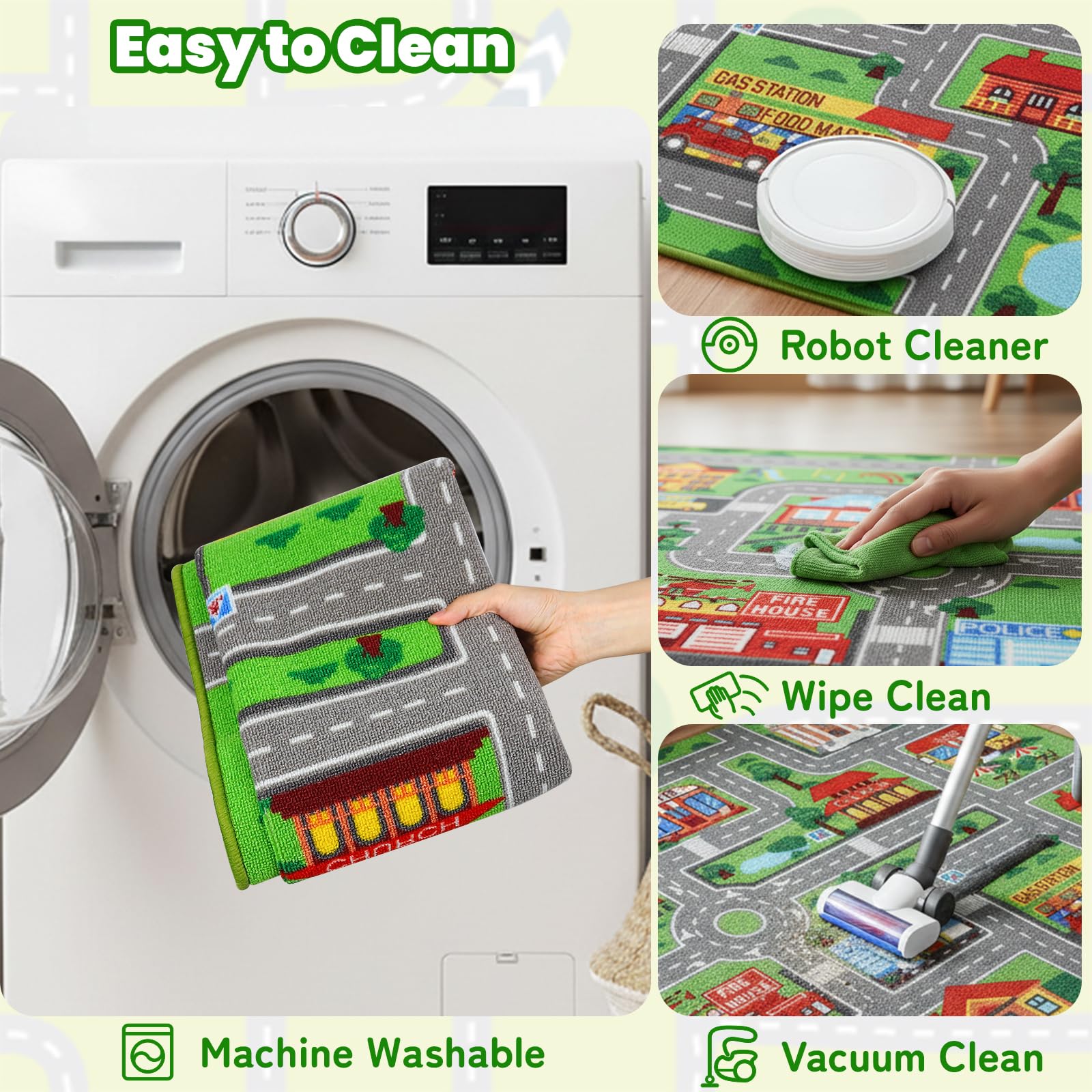 AKASISRUG enfant jouant sur tapis pour motricité et confort
