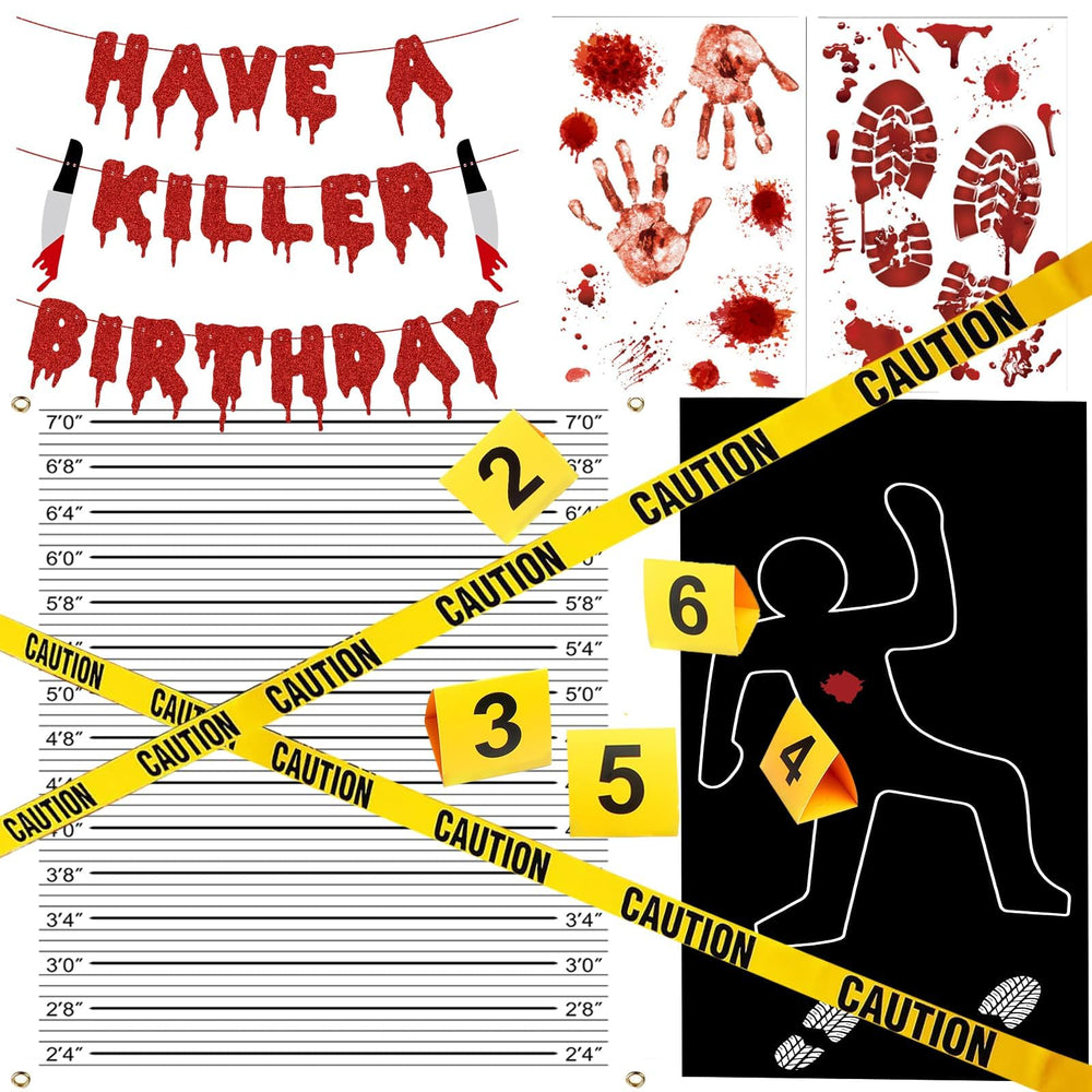 Akide bannière "Have A Killer Birthday" pour ambiance anniversaire effrayante