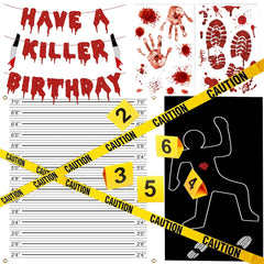 Akide bannière "Have A Killer Birthday" pour ambiance anniversaire effrayante