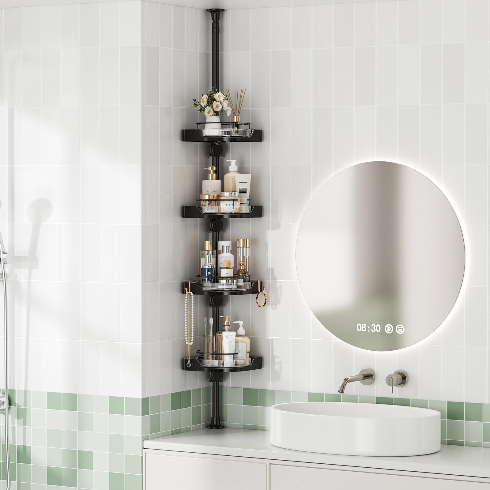 akinbas colonne en usage dans la douche pour accès facile